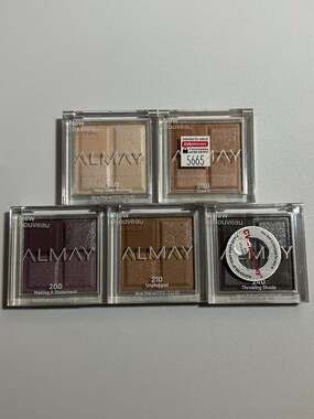 Lot of 5 Almay Shadow Squad Eyeshadow Quads: 140, 200, 210, 230, 240